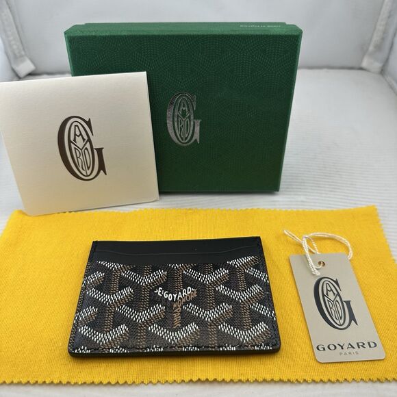 Goyard Saint-Sulpice Card Holder, Black & Brown Authentic Paris July 2025 - Picture 5 of 11
